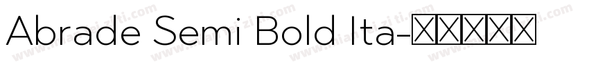 Abrade Semi Bold Ita字体转换